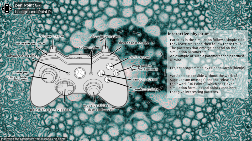 screenshot with information display